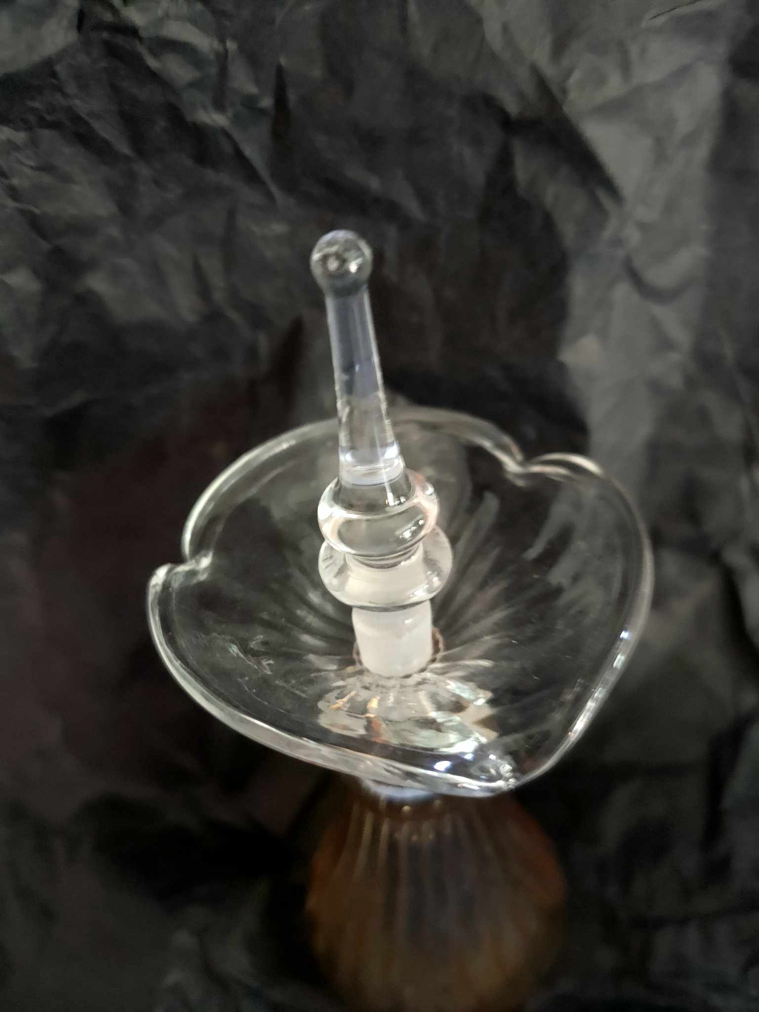 Blown glass perfume bottle