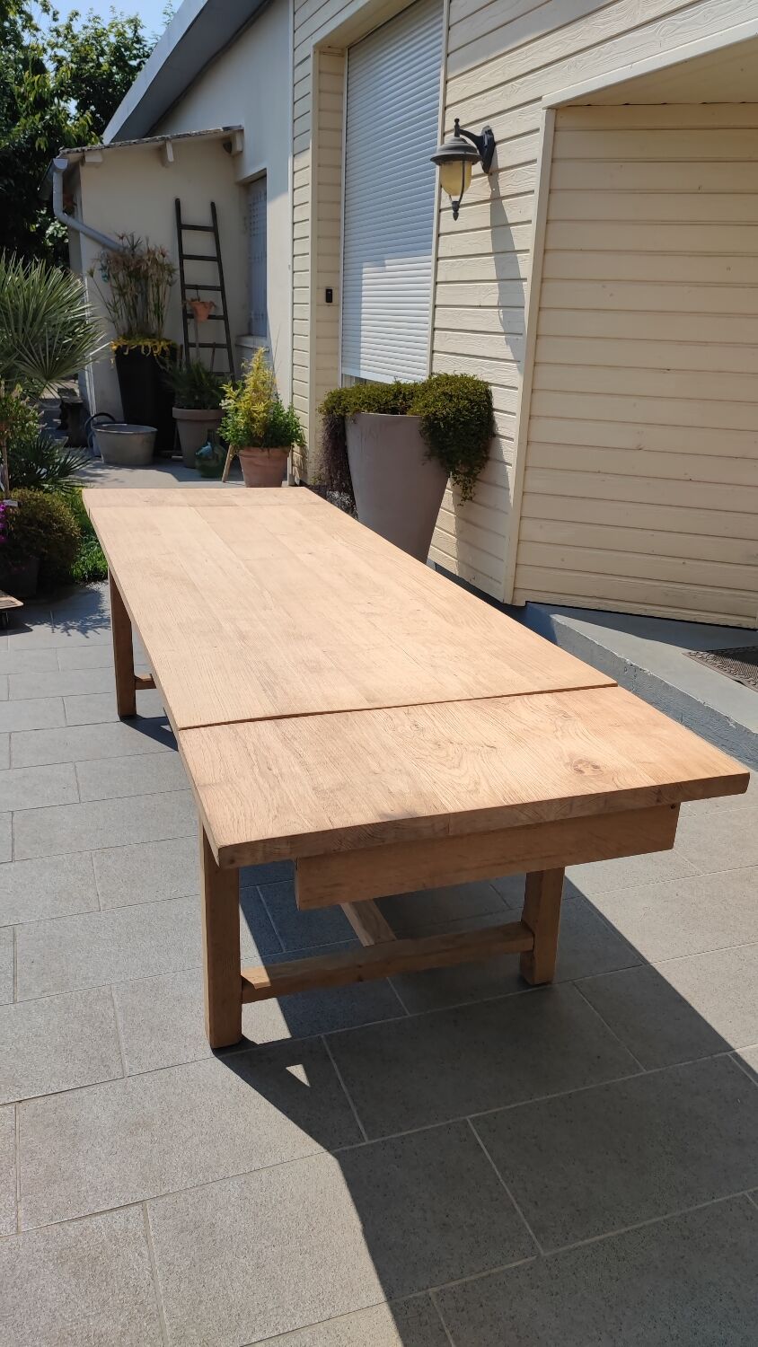 Solid oak farmhouse table