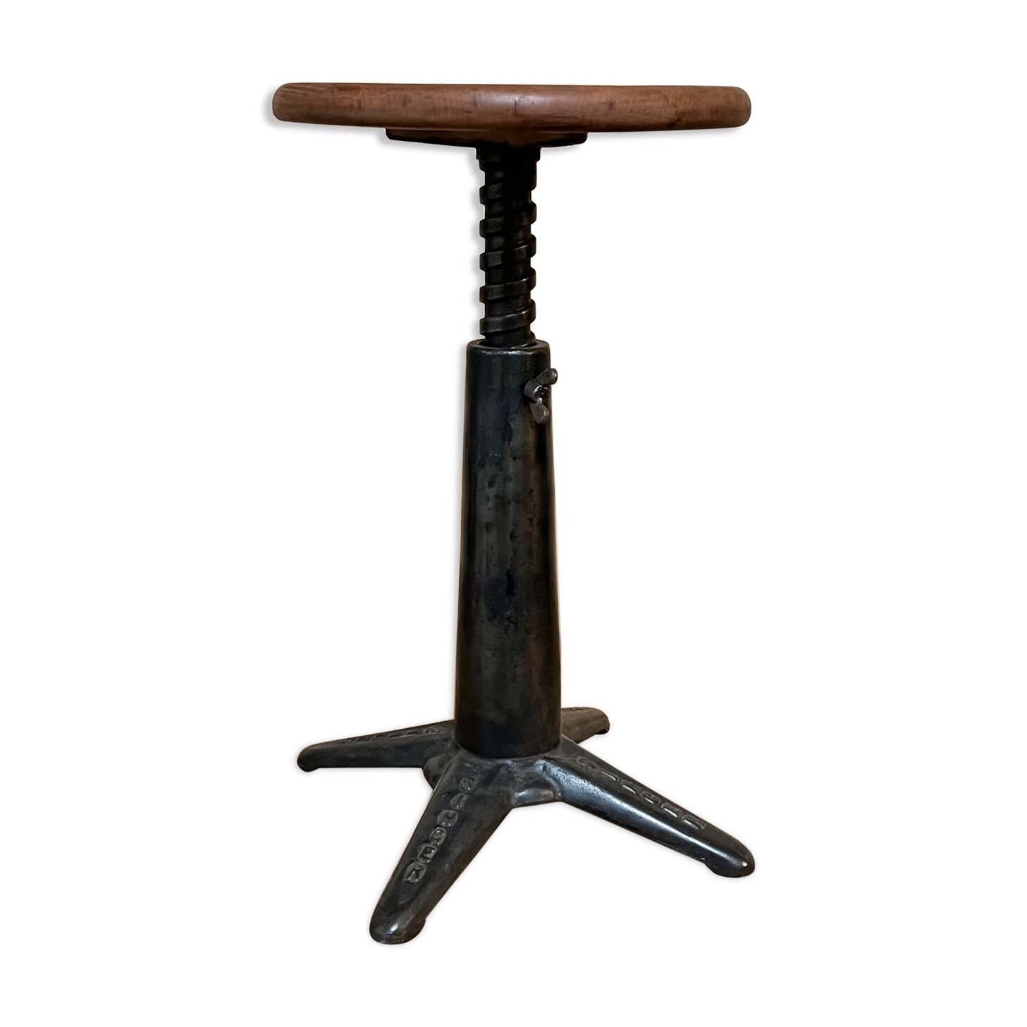 Adjustable Singer stool in cast iron 1930