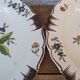 Set of 2 antique hand painted floral pattern plates