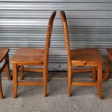 Set of 4 vintage solid wood chairs