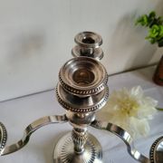 Silver-plated metal candelabrum chandelier SNPA with 4 lights