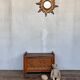 Toy chest / bench for children vintage rattan oak