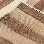 10x13 Dark Brown & Beige Vintage Kilim Rug, 311x394Cm