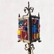 Lampadaire fer forgé gothique médiéval vintage