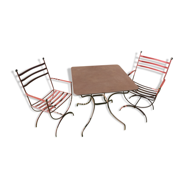 Ensemble de jardin en fer forgé