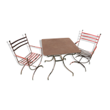 Ensemble de jardin en fer forgé
