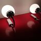 Pair of chrome and glass opaline sconces vintage 70s