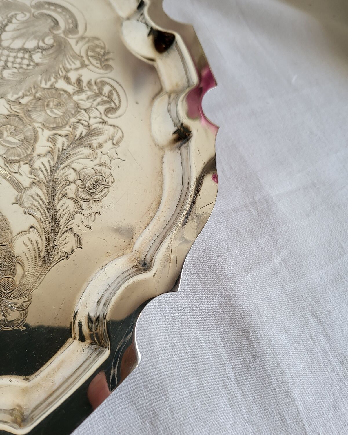Silver-plated service tray English