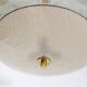 Mid-Century Three-Light Ceiling Lamp with Textured Glass Shade, 1950s
