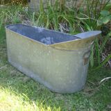 Old zinc child bathtub