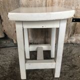 Tabouret de Traite Bois Blanc Vintage