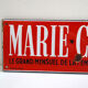 Plaque émaillée ancienne Marie Claire