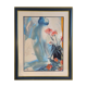 Original signed lithograph ‘’Nude with Dahlias’’ by Jean Baptiste Valadié