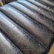 Black leather chaise longue divan