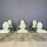 Vintage dining chairs by Belgochrom, set of 6 - 1980s
