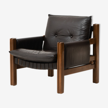 Leather armchair by Ton