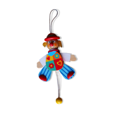 Old toy, articulated wooden puppet