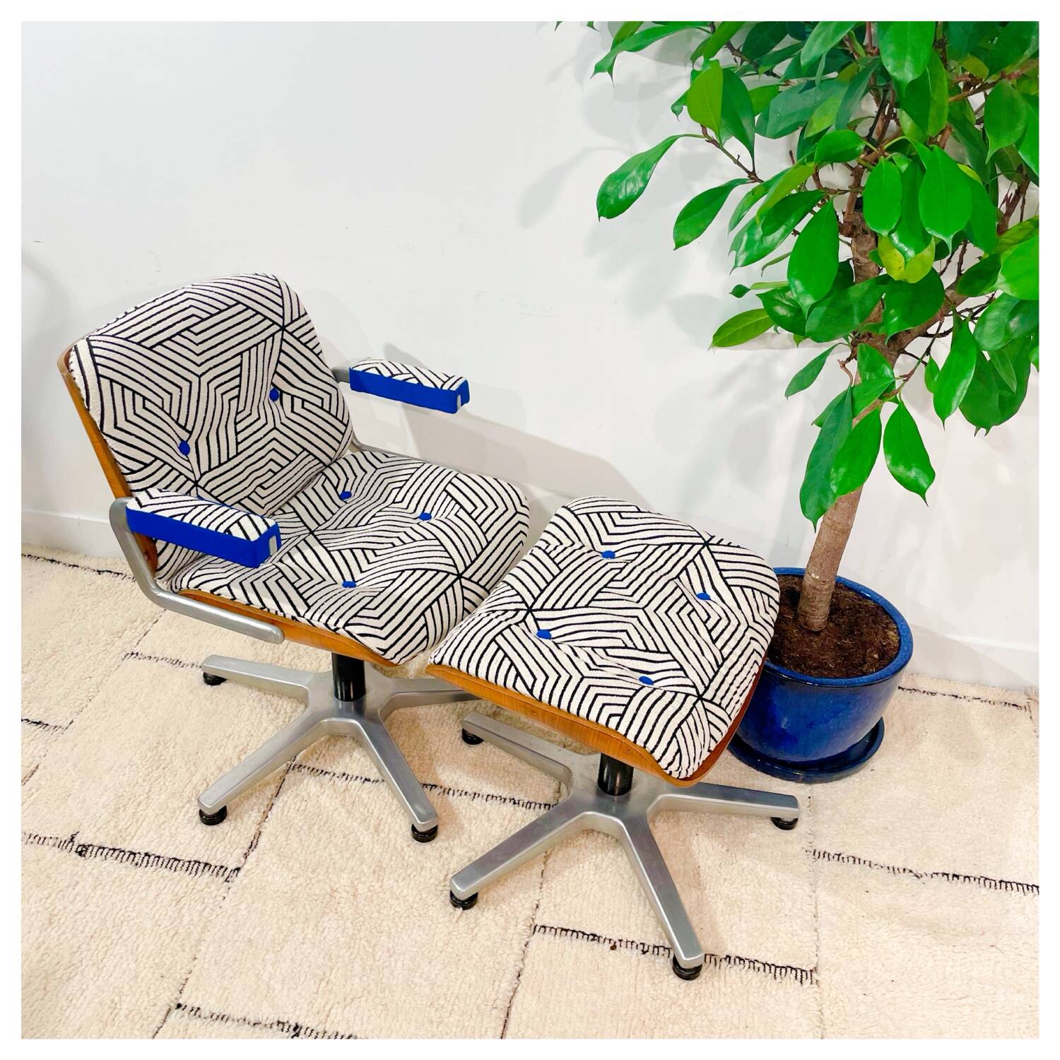 Martin Stoll lounge chair with footrest