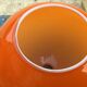 Two orange opaline globes, 30 cm diameter