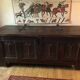 15th-century chest – panels with parchment pattern / napkin folds (coll