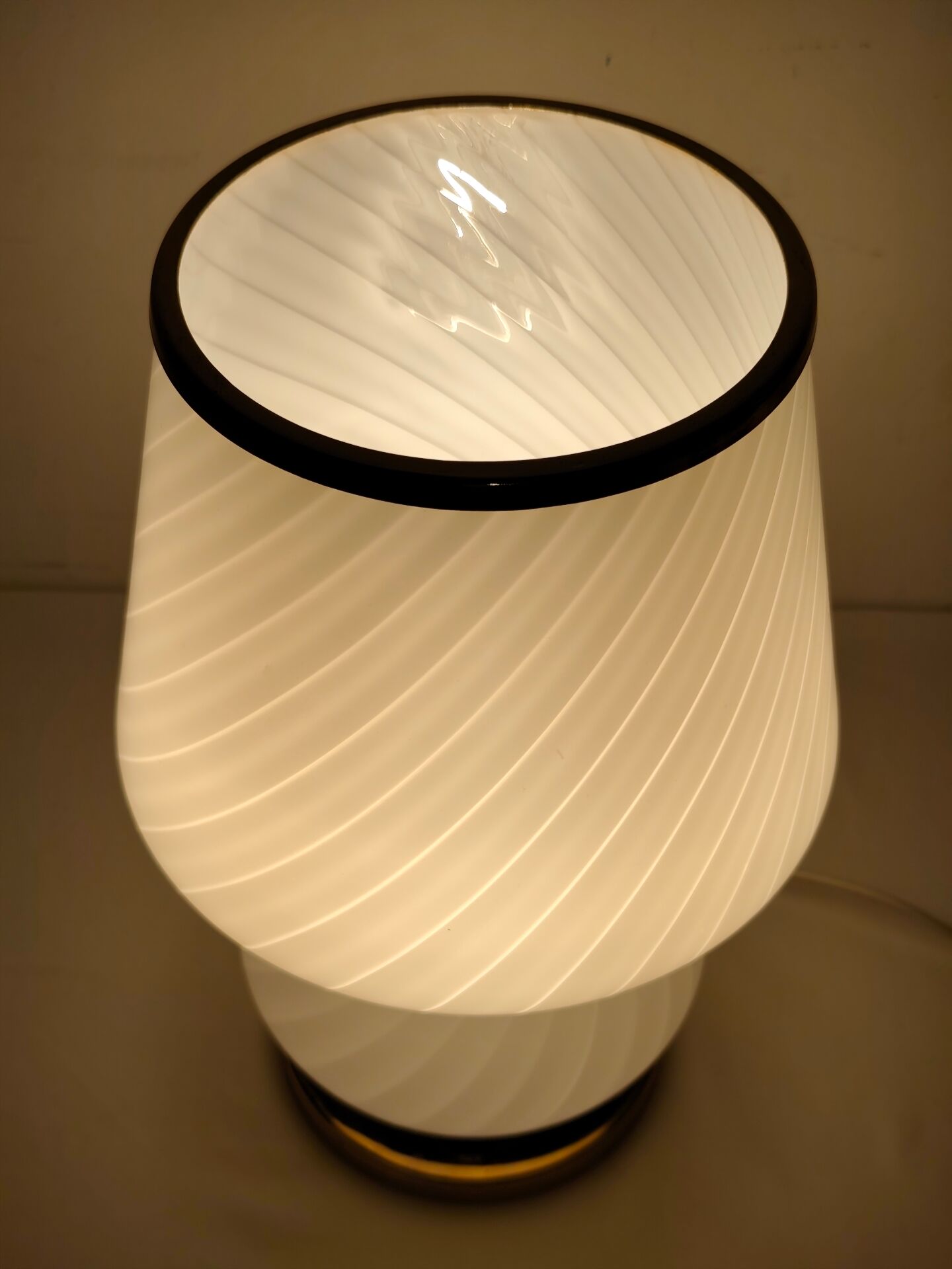 Murano glass table lamp. Italy, 1980s.