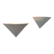 Pair of vintage wall lights, white metal, France 1970