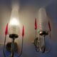 Lunel House wall lights frosted glass 1960s