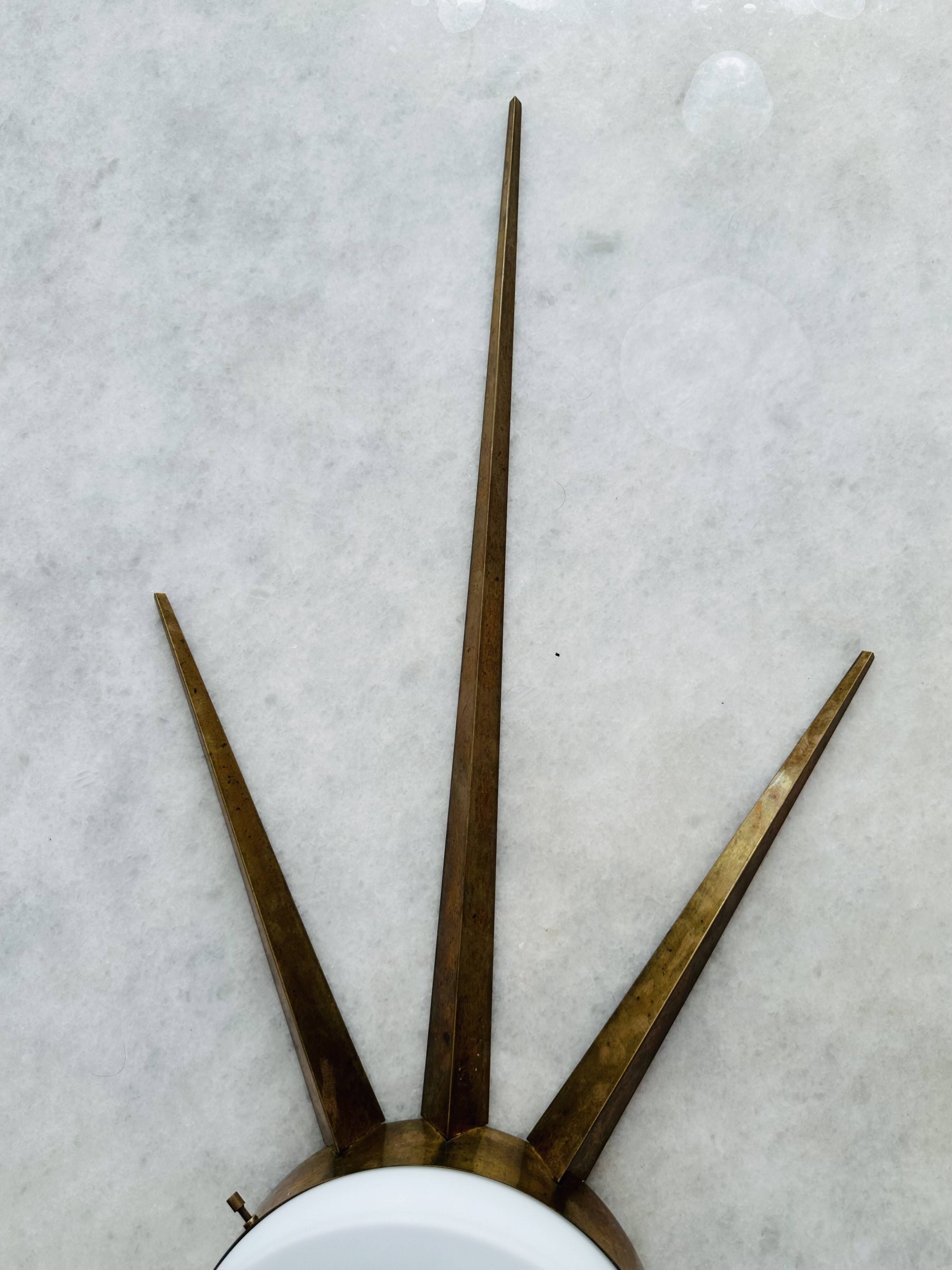 Gio Ponti Sun ceiling light produced by Arredoluce