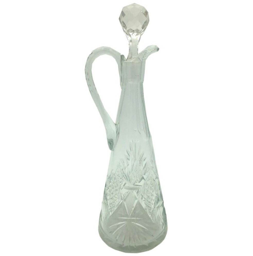 Piramide carafe in cut crystal Val Saint Lambert, circa 1900