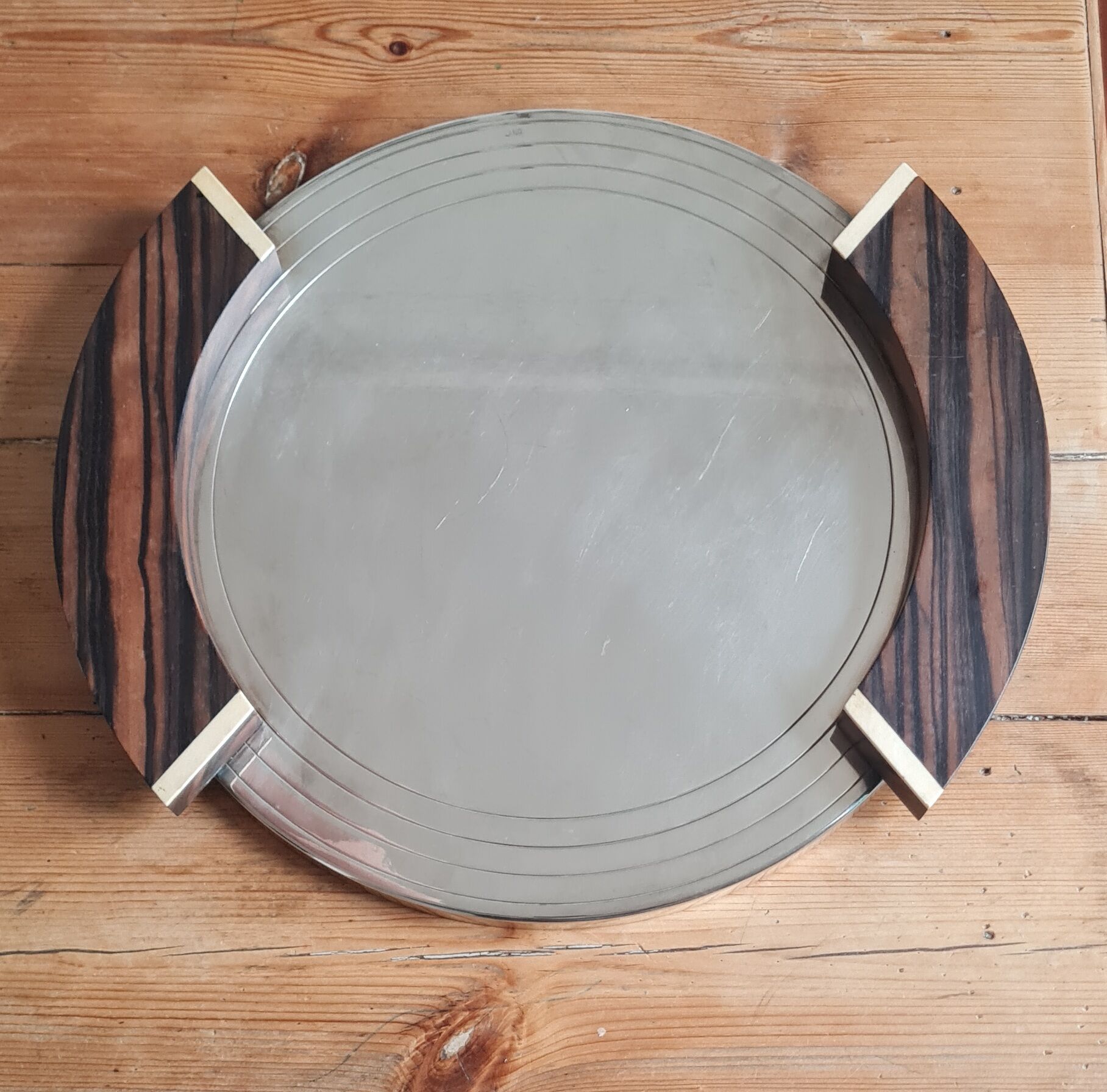 Plateau art déco en métal argenté