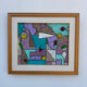 Abstract geometric coloured painting