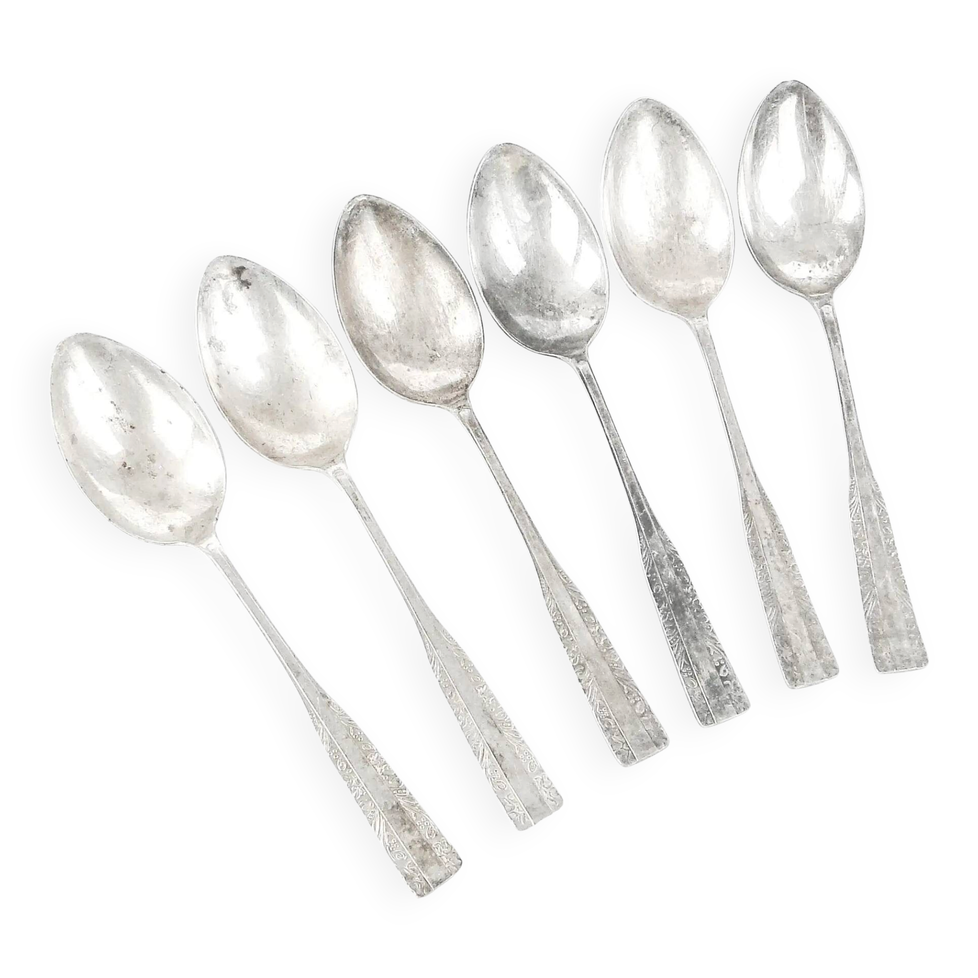 Set of table spoons, silver-plated brass, HEFRA, Poland, 1970s