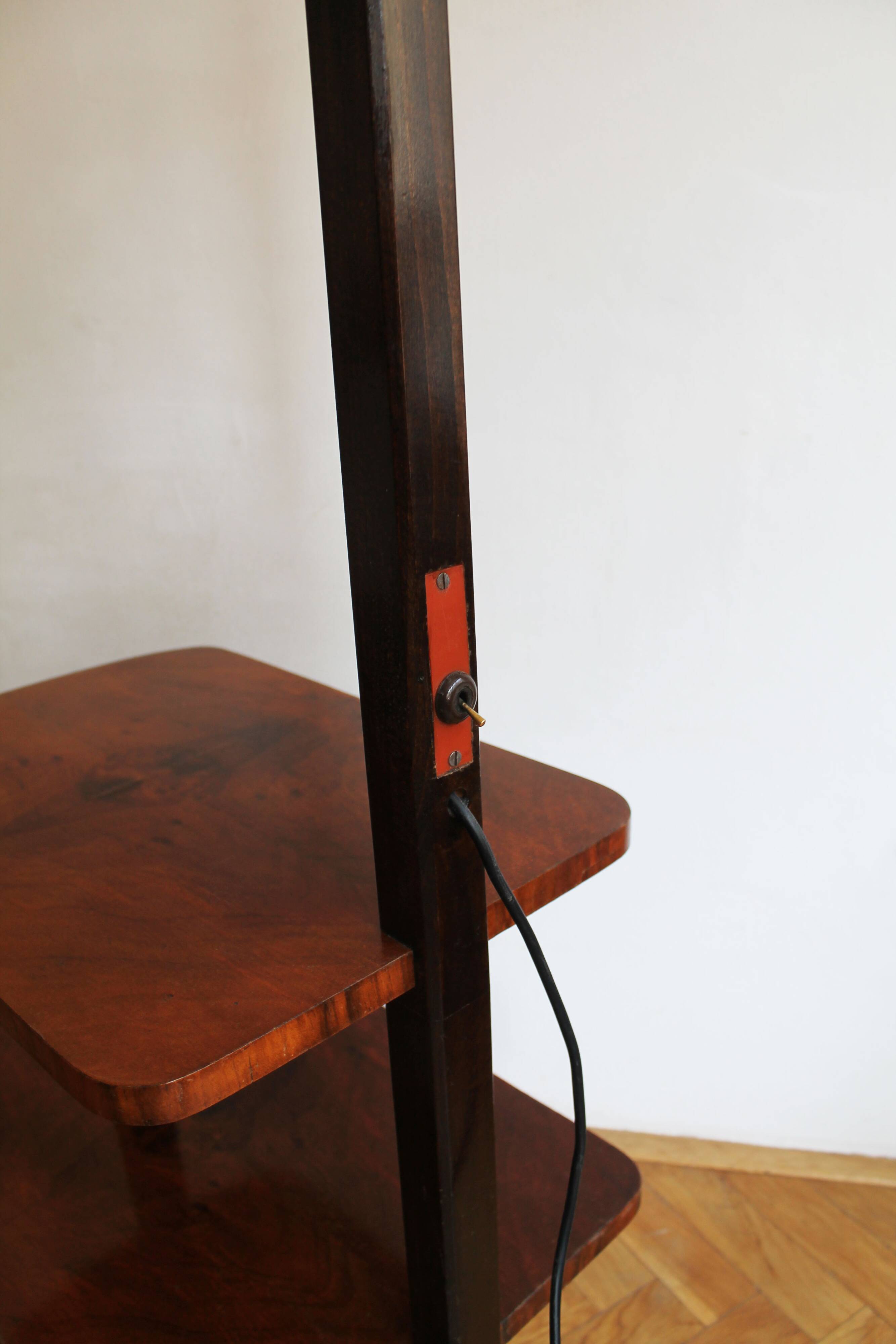 1950s Modernist Floor Lamp with Shelves