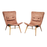 Pair of Miroslav Navrátil Shell Lounge Chairs, Czechoslovakia 1960s