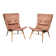 Pair of Miroslav Navrátil Shell Lounge Chairs, Czechoslovakia 1960s