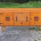 Bamboo and rattan enfilade attributed to Audoux and Minet.