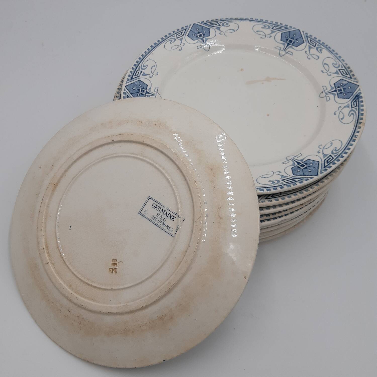 12 Terre de Fer U&C Sarreguemines plates
