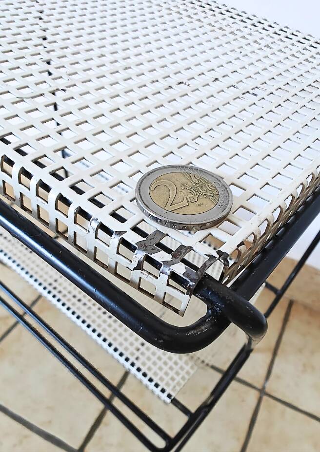 Side table with integrated magazine rack Tjerk Reijenga Pilastro 1950s