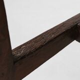Table console espagnole ancienne en chêne avec tiroirs fabriqués à la main, 18ème siècle