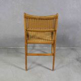 Vintage Cord Woven Chair, Denmark, 1960s