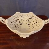 Ear cup in openwood earthenware italian style white lace model