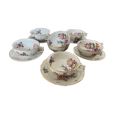 7 tasses et 5 sous tasses limoges rambouillet
