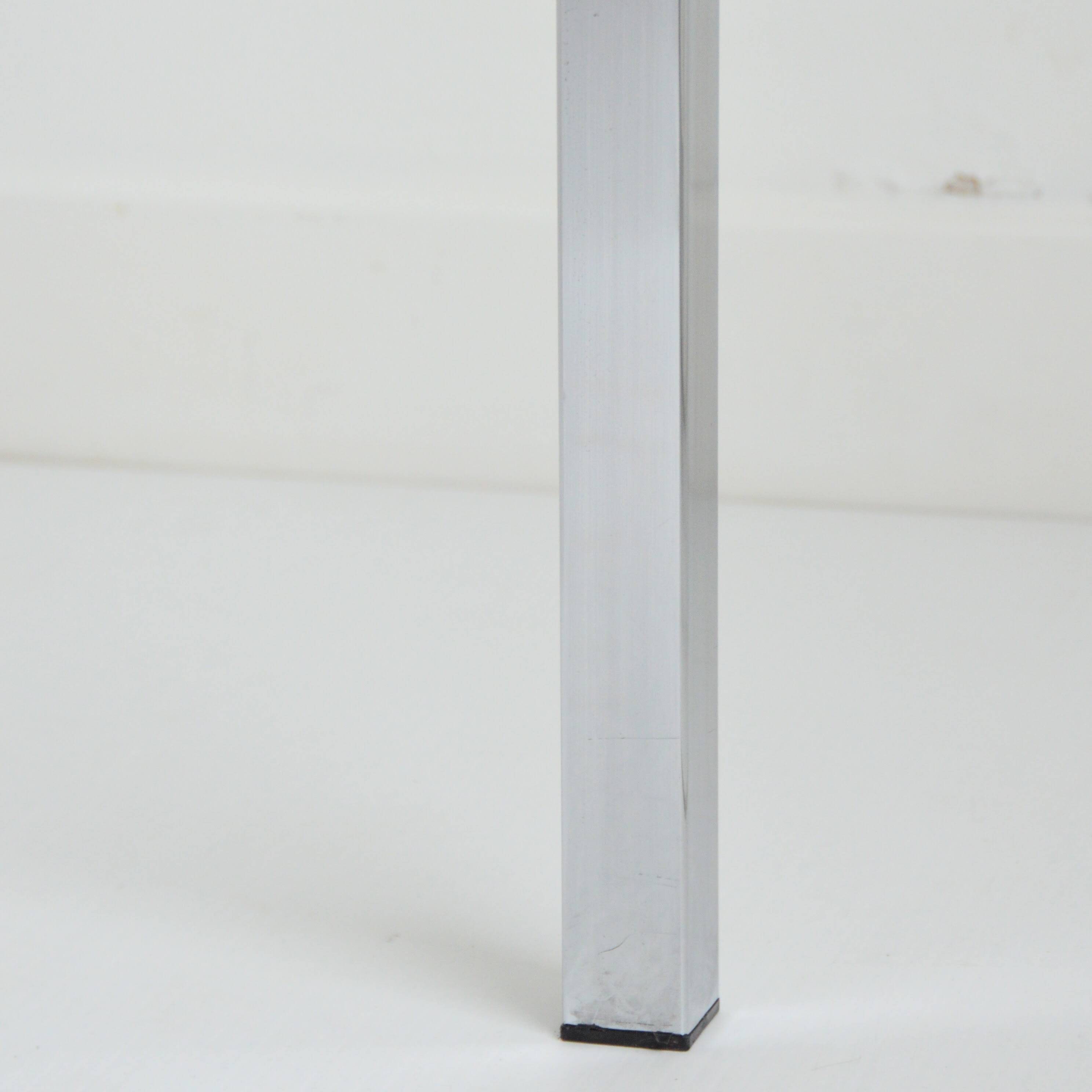 Table à manger chrome et verre fumé Milo Baughman – 1970 – Italie