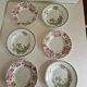 Set of 6 Deep Plates Saint Amand Terre De Fer Anemone Model Den