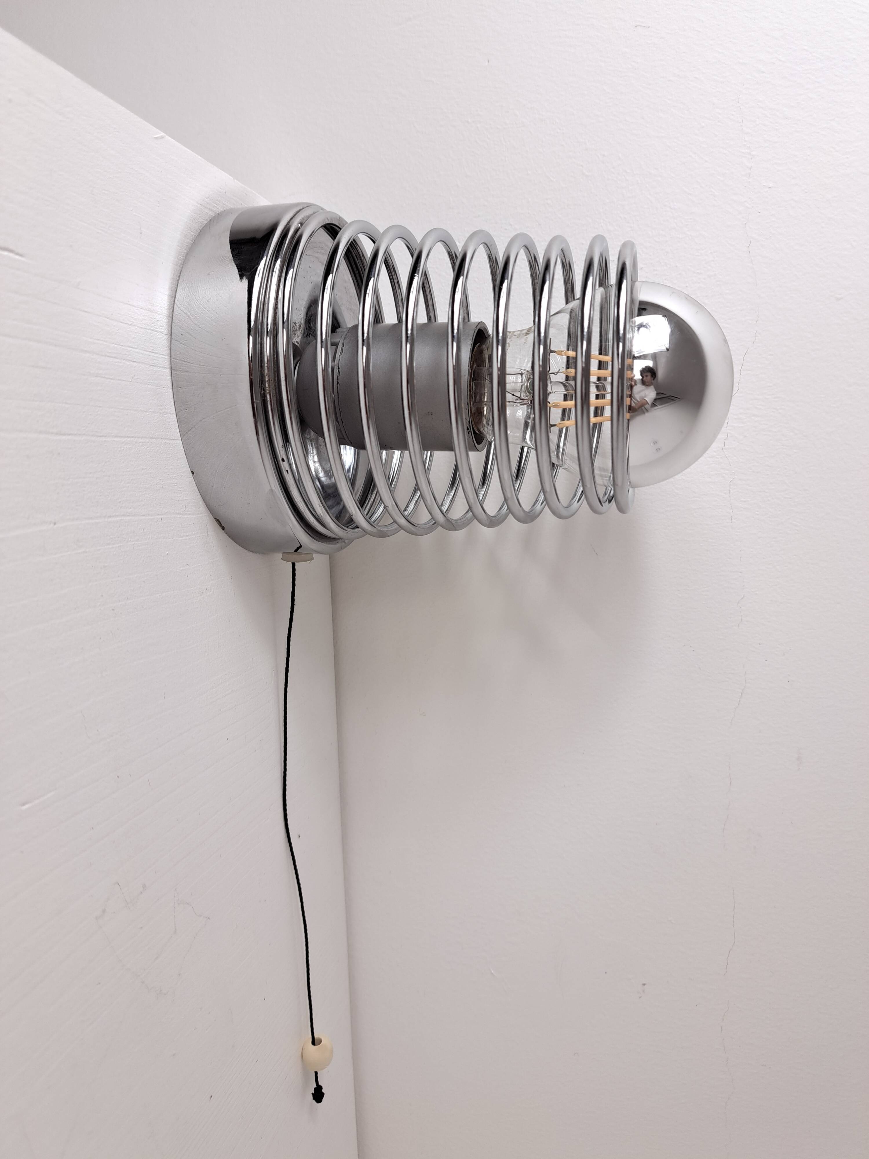 Pair of vintage spring wall lights