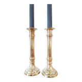 Duo of golden candlesticks
