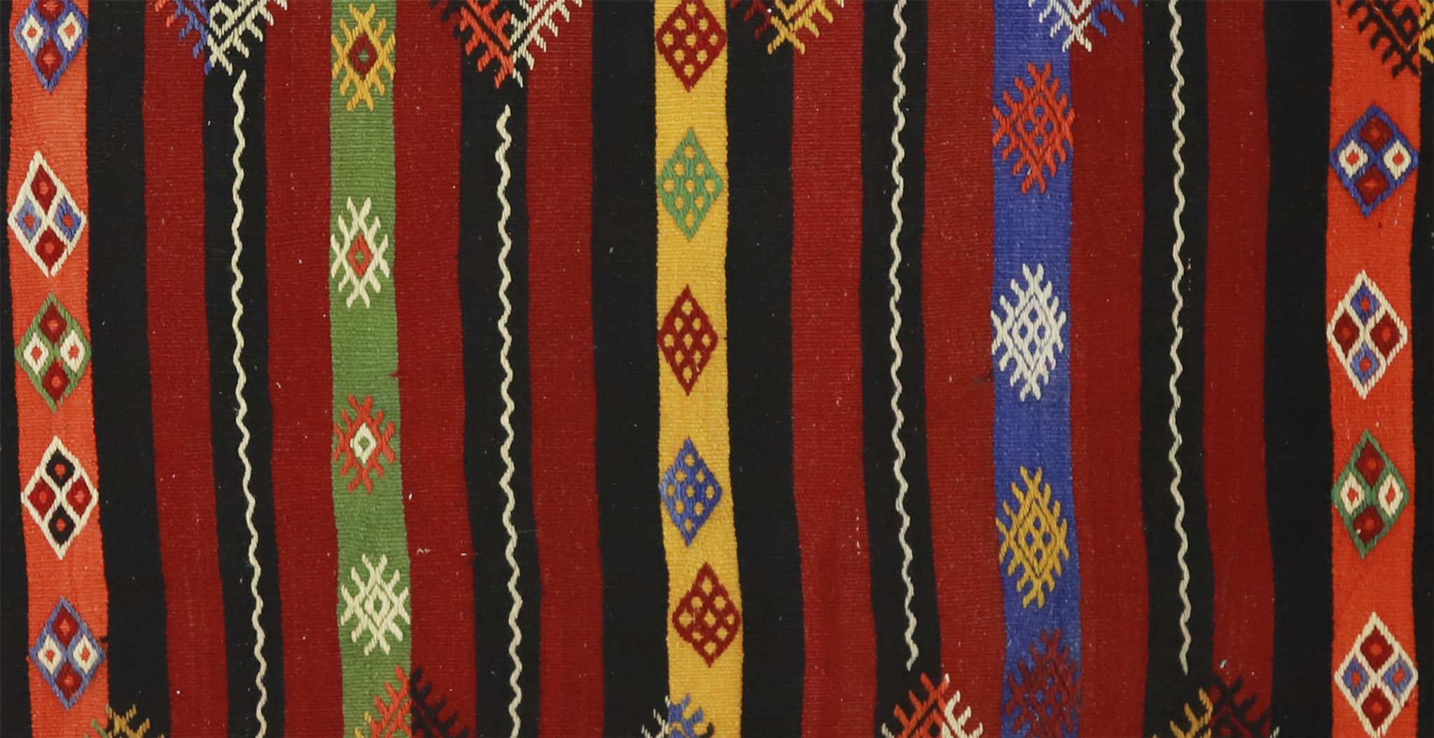 Anatolian handmade kilim rug 332 cm x 114 cm