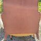 Fauteuil club en cuir brun art déco 1930