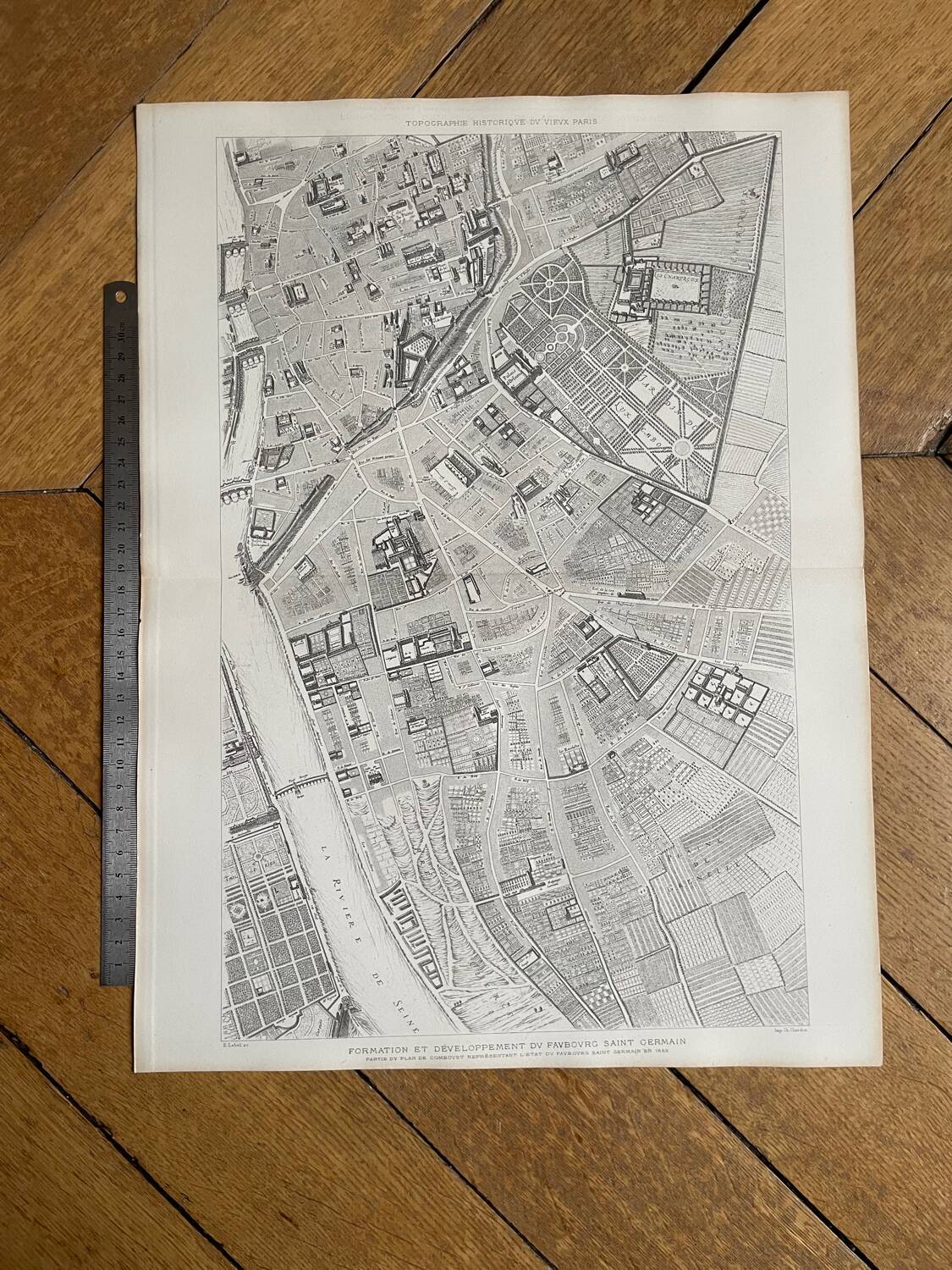 Map of Paris - Faubourg de Saint-Germain in 1652